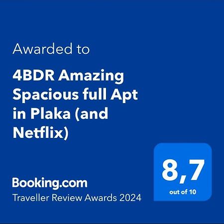 דירות אתונה 4Bdr Amazing Spacious Full Apt In Plaka מראה חיצוני תמונה